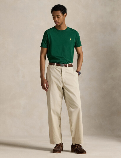 Polo Ralph Lauren Custom Slim Fit Jersey Crewneck T-Shirt - Green - S Polo Ralph Lauren Custom Slim Fit Jersey Crewneck T-Shirt - Green - S