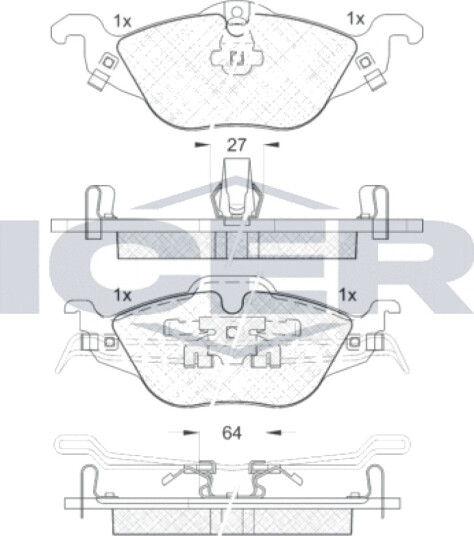 Bremseklosser sett ICER 181249