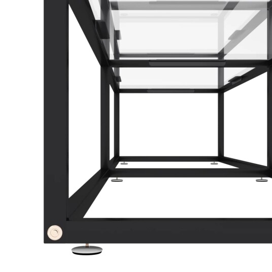 vidaXL TV-benk gjennomsiktig 180x40x40,5 cm herdet glass