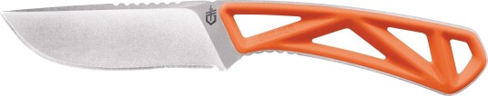 Gerber Exo-Mod Jaktkniv - Drop Point, Oransje H??ndtak, 74g (Lettvekt)