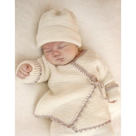 Bedtime Stories by DROPS Design Baby Jakke Strikkeoppskrift str prematur 4 år