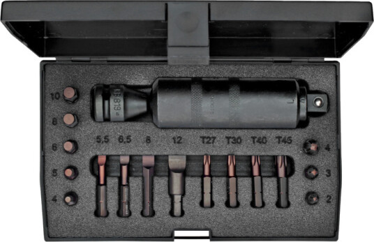 Gedore K 1900-018 1/2" Slagskruetrækker Sæt 18 Deler Håndverktøy