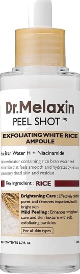 Dr. Melaxin Dr. Melaxin Peel Shot Exfoliating White Rice Ampoule Nude 80 ML