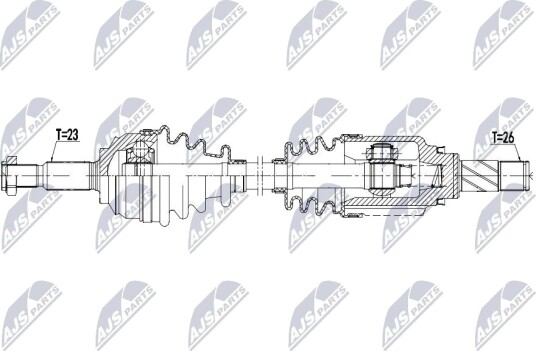 NTY NPW-RE-255 Drivaksel