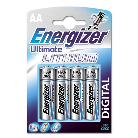 Energizer Ultra Litium AA-batterier 4 stk Energizer Ultra Litium AA-batterier 4 stk