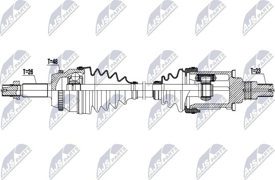 NTY NPW TY 229 Drivaksel