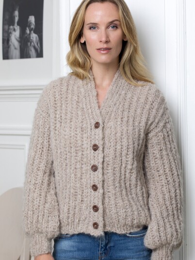 Bæstmor 03 17C Sunstone kort cardigan Bæstmor 03 17C Sunstone kort cardigan
