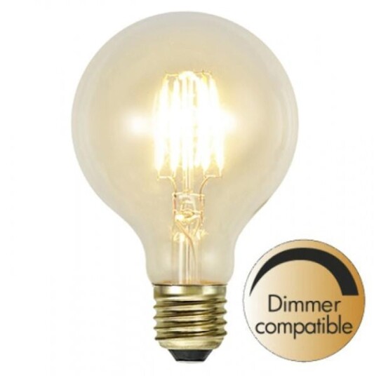 Klar Glob LED Filament 2100K dimbar 80mm Klar Glob LED Filament 2100K dimbar 80mm
