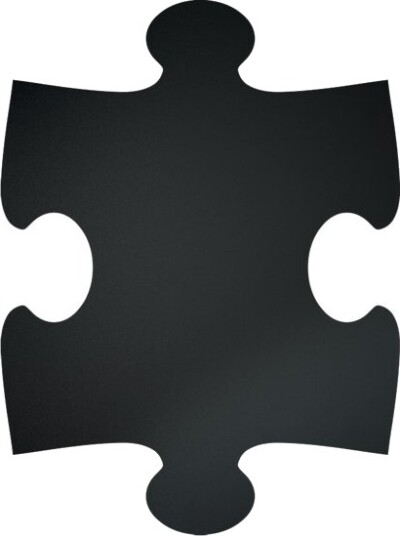 Kridttavle Securit Sort Puzzle Pakke A 6 Stk