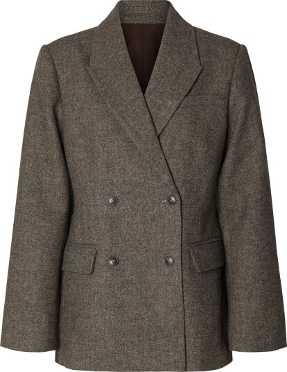 Selected Slwreeda Wool Blend Db Blazer Noos   BROWNIE   42