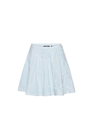 ROTATE Birger Christensen Flower Mini Skirt Blue 36 ROTATE Birger Christensen Flower Mini Skirt Blue 36