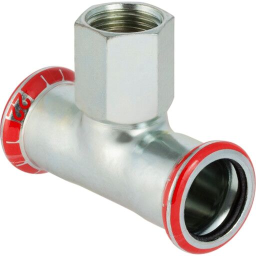 Geberit T-stykke 1/2" 15mm Stål for Vann- og Sprinkleranlegg