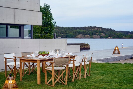 Skargaarden Kryss matstol Teak/natur Brun