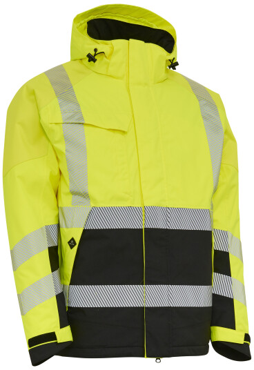 Elka Synlighets Vinterjakke Stretch 186100r Gul/svart Str. 2XL