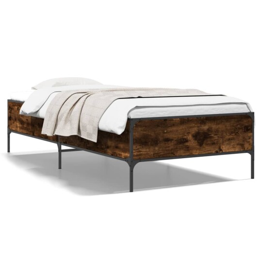  Sengeramme røkt eik 90x190 cm konstruert tre og metall 8721012985148