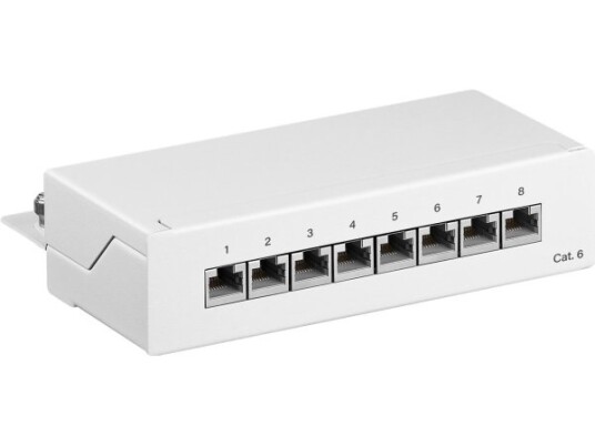 Goobay 62069 Rj-45 Cat6 22/26 Hvit Metall Veggmontering