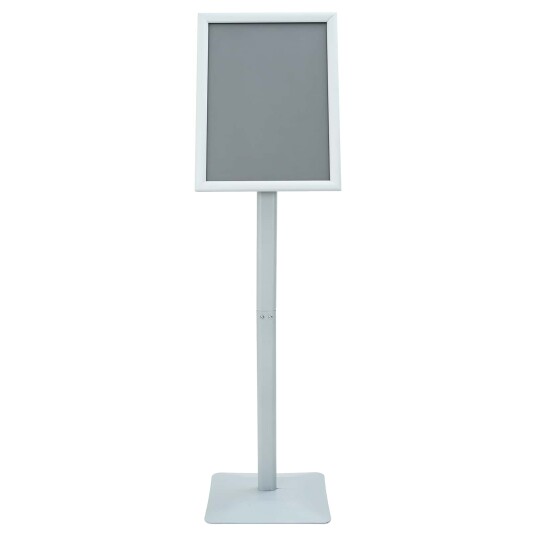 Pedestal plakatstativ sølv 32,5 x 27 x 126 cm PVC og støpejern