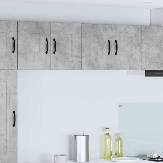 Kjøkkenskap 2 pcs Betonggrå 60 x 31 x 40 cm Konstruert tre