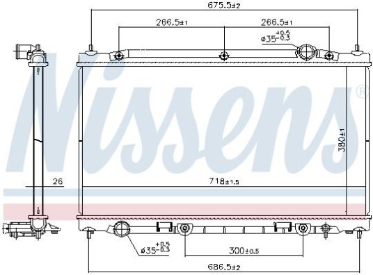 Radiator NISSENS 686805 Radiator NISSENS 686805