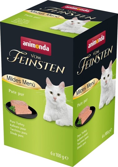 Animonda Vom Feinsten Våtfôr Adult Feinsten Mild Meny Pur Kalkun 36 X 100 G