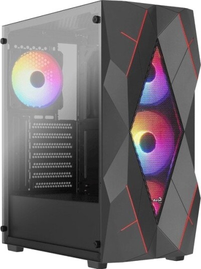 AeroCool Volcan RGB ATX Micro-ATX Mini-ITX 4x FRGB-vifter Sort