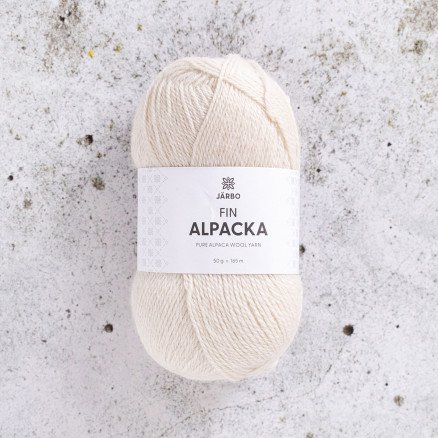 Järbo Fine Alpaca Garn 150 Hvit Melk Järbo Fine Alpaca Garn 150 Hvit Melk