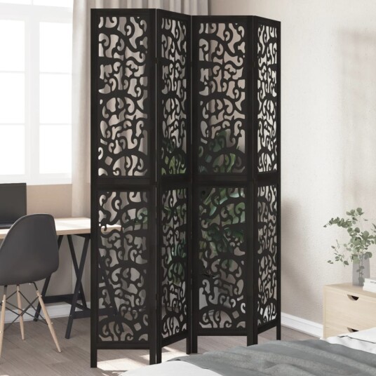  Romdeler 4 paneler svart heltre keisertre 8721012074521