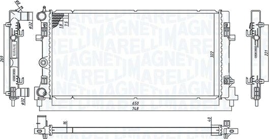 Radiator MAGNETI MARELLI 350213182300