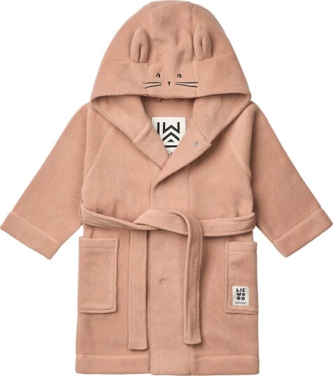 Liewood Badekåpe Fleece Minik Rabbit Pale Toscana Liewood 5 6 år (110 116) Badekåpe Beige Rosa