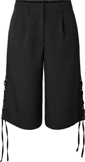 Pieces Pctempre Hw Tie Detail Jorts D2D Black S Pieces Pctempre Hw Tie Detail Jorts D2D Black S