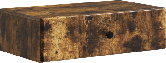 vidaXL Vegghengt Sidebord Røkt Eik 59 x 34,5 x 17 cm Konstruert tre