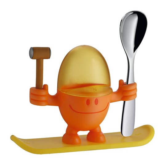WMF Mcegg eggeglass med skje for barn oransje