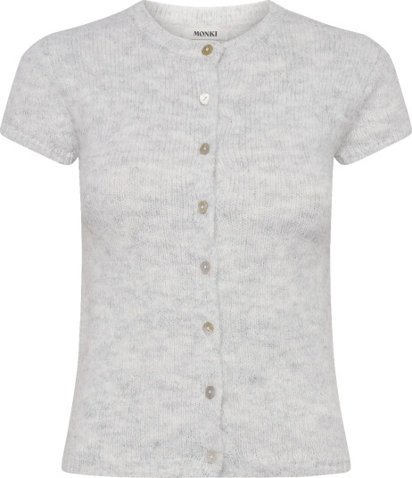 Monki Kn Short Sleeve Cardigan Grey M