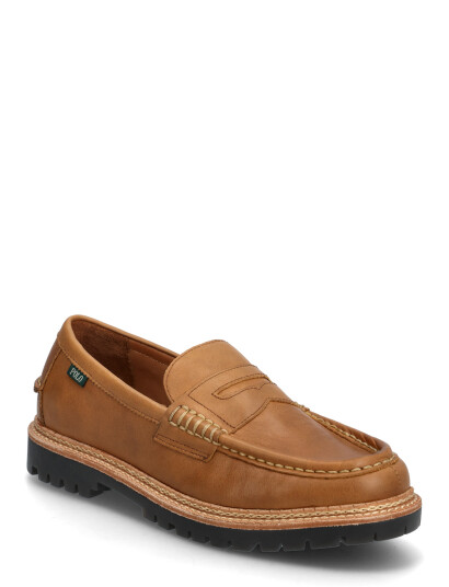 Polo Ralph Lauren Jett Lug Sole Leather Penny Loafer Brown 44.5