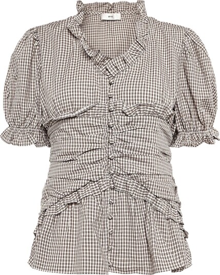 BYIC Arielic Blouse BROWN CHECKS M BYIC Arielic Blouse BROWN CHECKS M