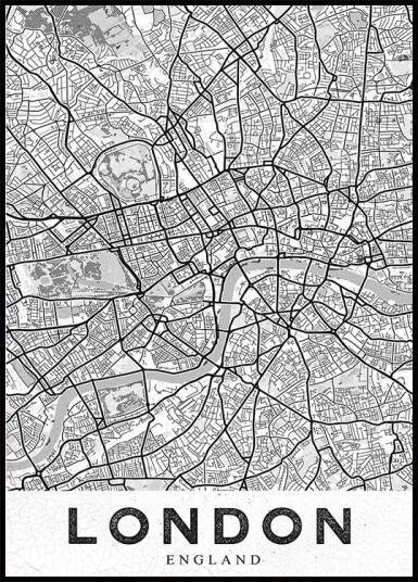 London White Poster Plakat / 100x150cm