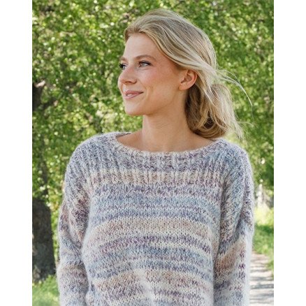 Colorful Walk by DROPS Design Genser Strikkeoppskrift str XS XXL