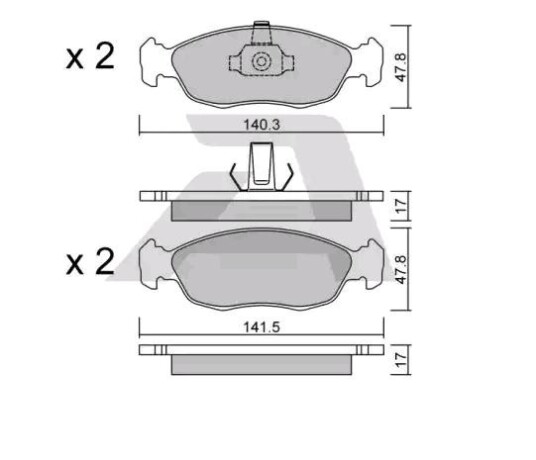 Bremseklosser AISIN BPCI 1004 Bremseklosser AISIN BPCI 1004