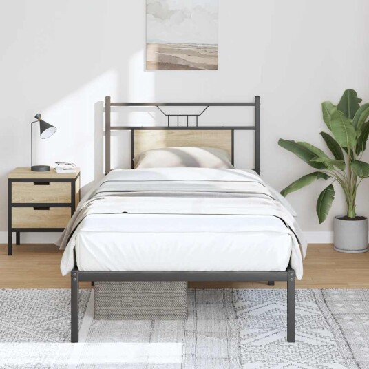  Sengeramme uten madrass sonoma eik 75x190 cm konstruert tre 4106782