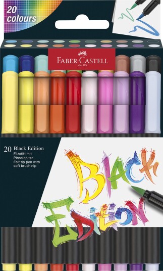 Faber-Castell Brush pen Black Edition set 20 pcs 116452
