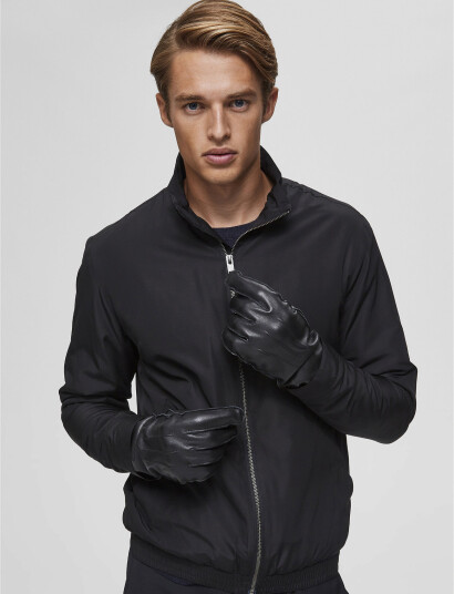 Selected Slhzain Leather Gloves - Black - L/XL Selected Slhzain Leather Gloves - Black - L/XL