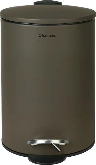 Blomus Pedal Bin   Ø 17 Cmn 3 L   Tubo   Tarmac   Brown   L 21.5CM