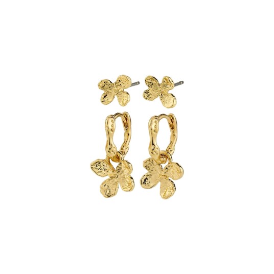 Pilgrim Ajani Earrings 2 In 1 Set Gold Plated   Gold   ONE SIZE