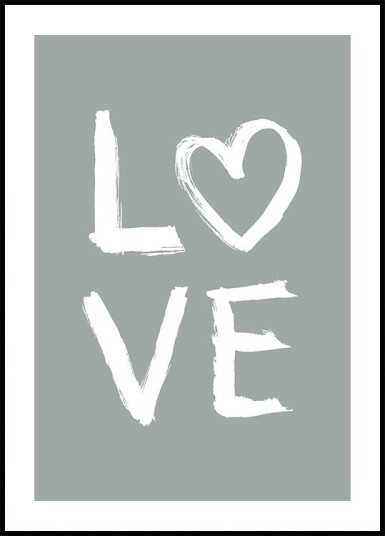 Aminah Eleonora LOVE Toothy Green Plakat Plakat / 21x30cm 
