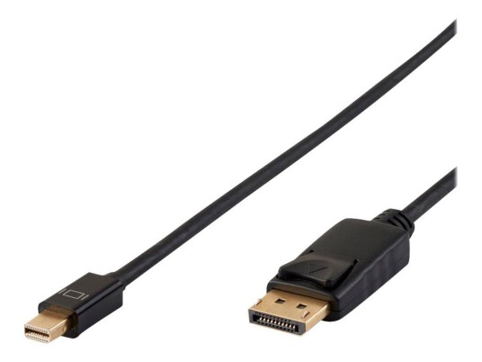 MicroConnect 50 cm DisplayPort til Mini DisplayPort 1.4 Kabel - 8K Oppløsning, Sort