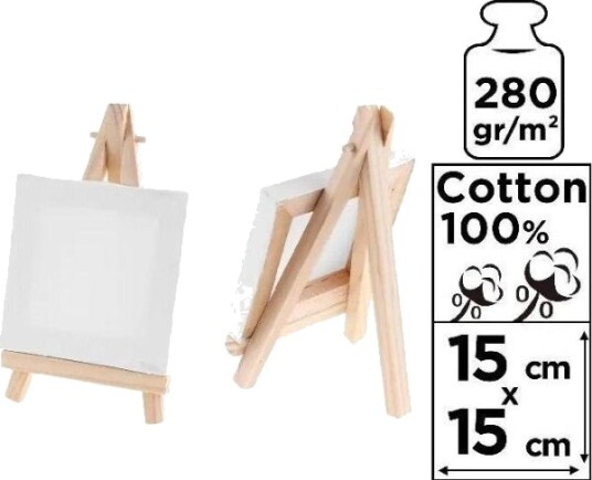 Memorysolution Minilerret 15X15cm 280G/M2 + Staffeli Memorysolution Minilerret 15X15cm 280G/M2 + Staffeli