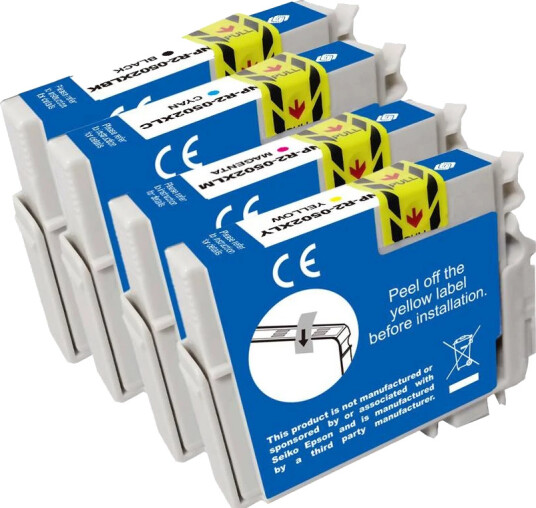 TB Blekkpatron Pakke No.502XL Sort/CMY Høykapasitet (13.2ml/3x10.2ml), erstatter Epson C13T02W64010
