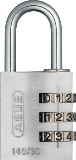 HENGELÅS 145/30 SØLV 12 30mm KODELÅSABUS HENGELÅS 145/30 SØLV 12 30mm KODELÅSABUS