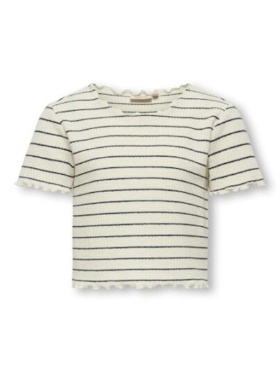 Kids Only  Anits cropped t-skjorte til barn - white/hedge green