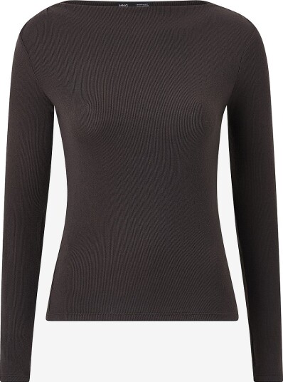 Mango Long Sleeved Boat Neck T Shirt Brown XL